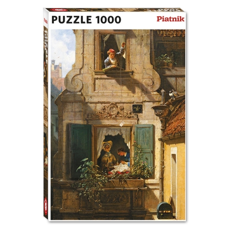 PUZZLE Piatnik 1000 el. Carl Spitzweg,  Przechwycony List Miłosny